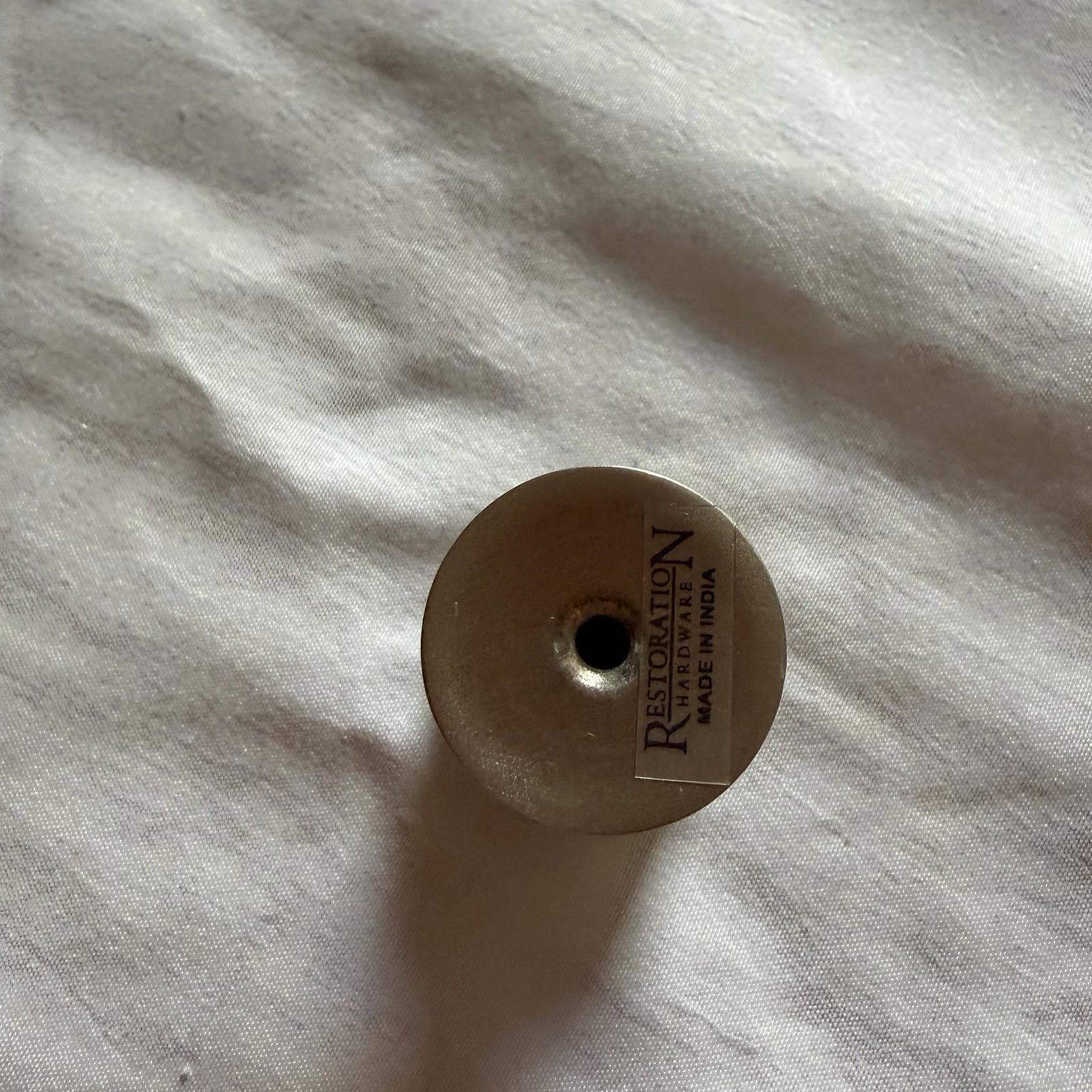 RH Round Cabinet Knob - Brushed Nickel, New w/ Screw, India