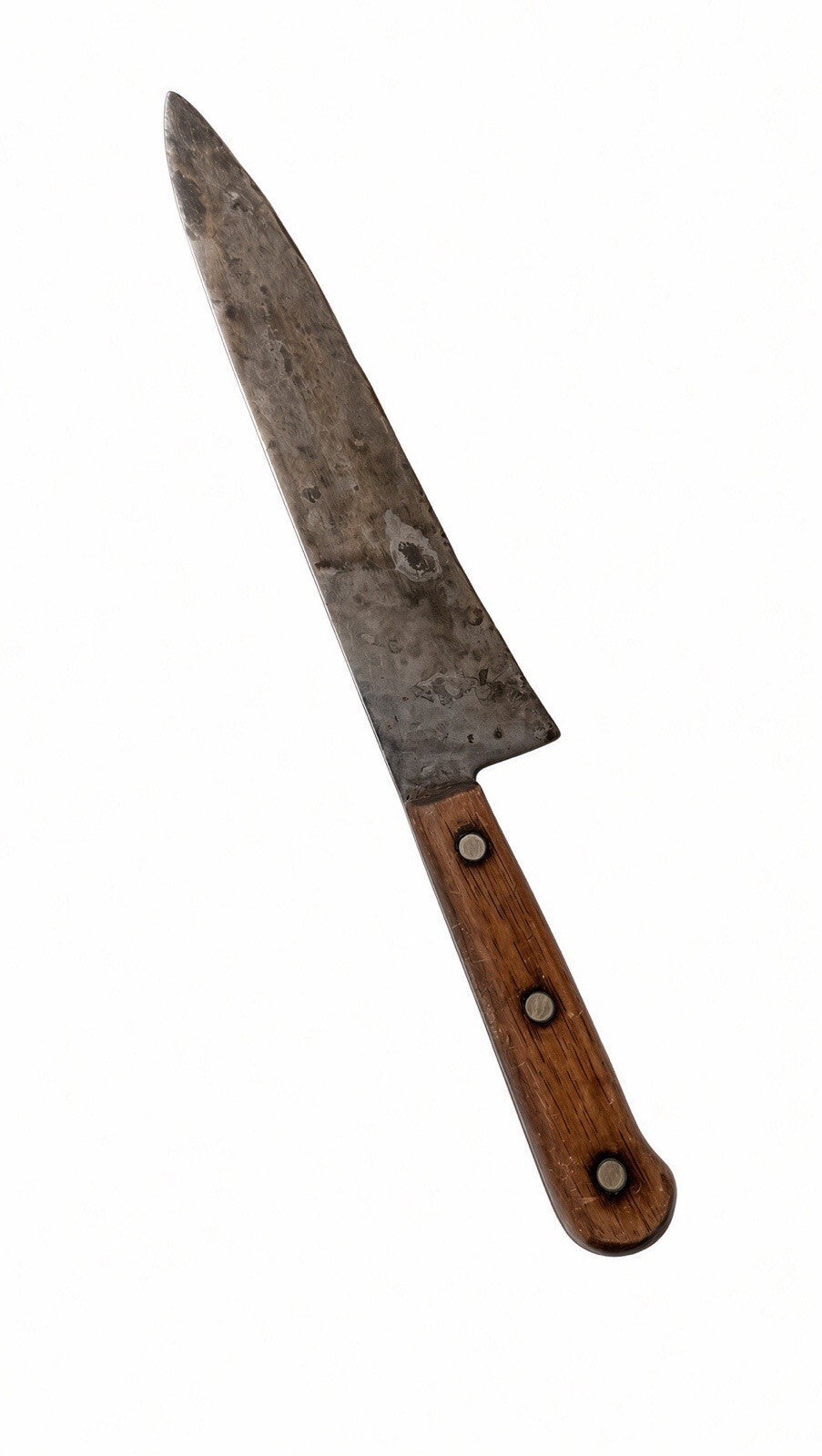Vintage Dexter 45A10H 10" Carbon Steel Chef Knife Wood Handle Full Tang USA