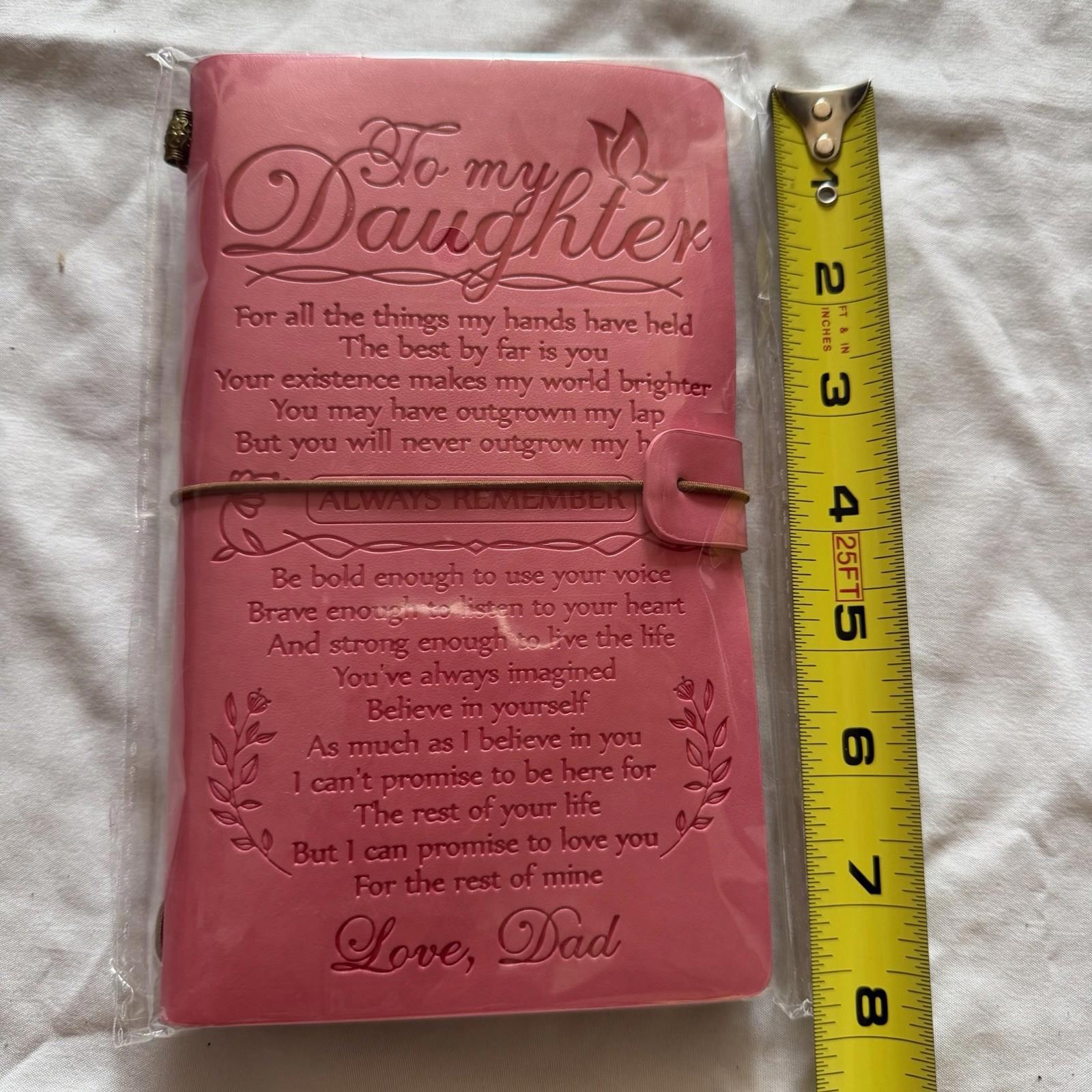 PRSTENLY Daughter In Law Gifts Leather Journal, 140 Law, Pink