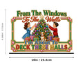 Deck These Halls DTF Transfer 10" PK4 Vintage Christmas Kids Heat Press