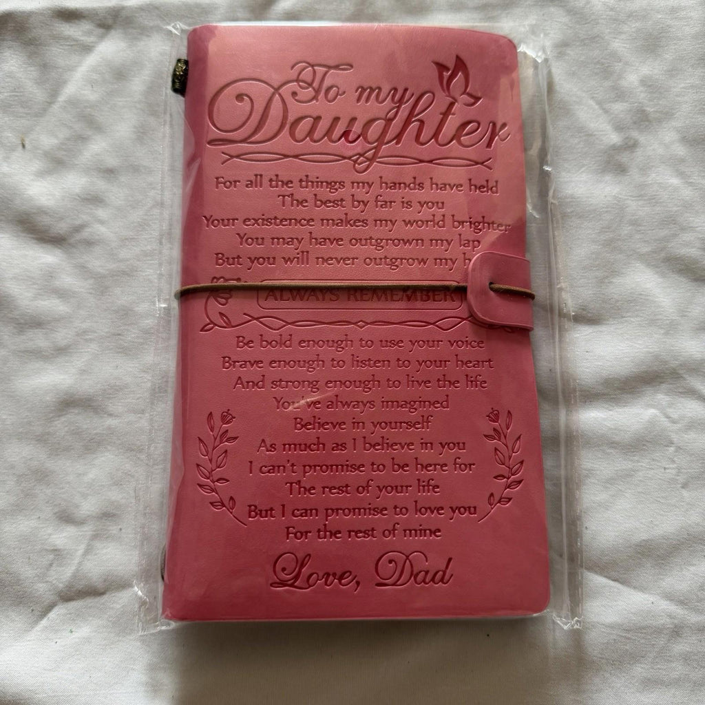 PRSTENLY Daughter In Law Gifts Leather Journal, 140 Law, Pink