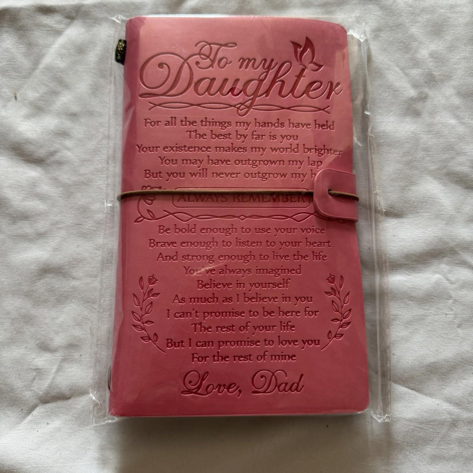PRSTENLY Daughter In Law Gifts Leather Journal, 140 Law, Pink
