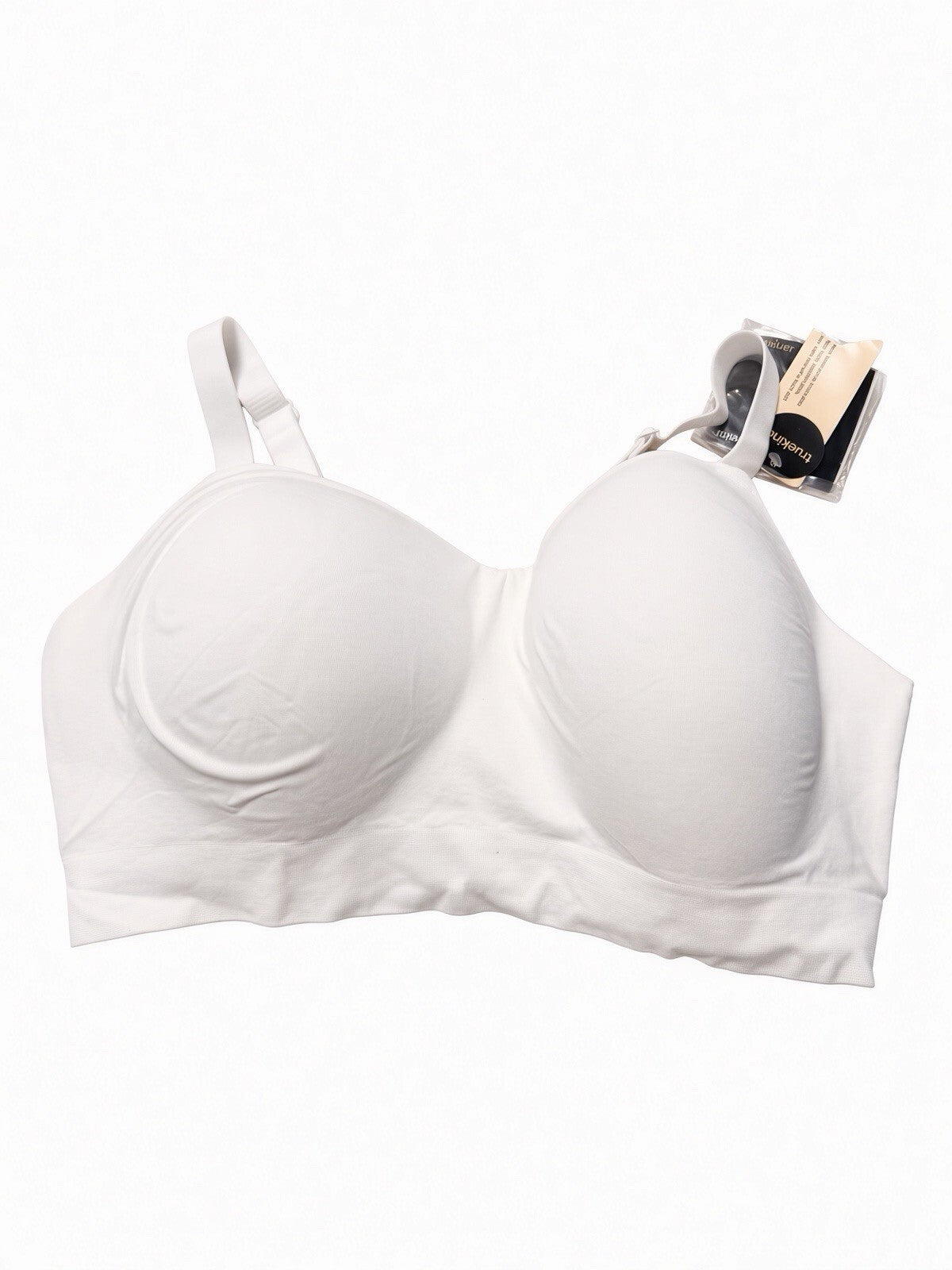 New Truekind Wireless Shaping Bra 2XL White Seamless Supportive Comfort Bra