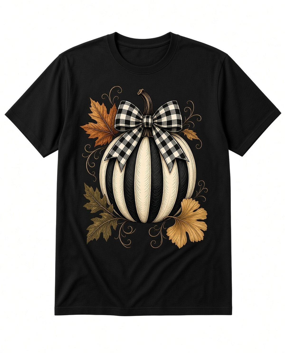 4pcs 10in Striped Pumpkin Buffalo Check Bow DTF Transfer