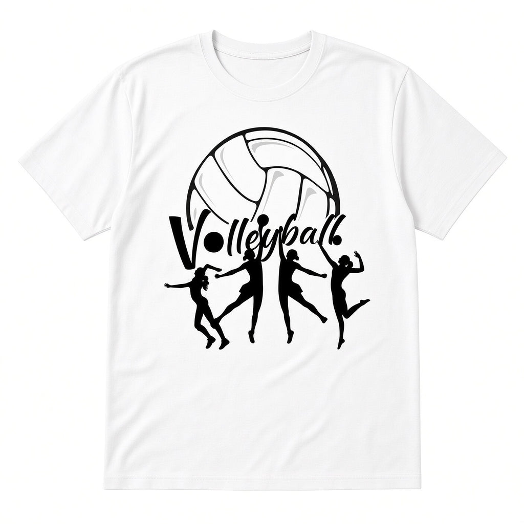 Volleyball DTF Transfer 10" Pk4 Player Silhouette Heat Press
