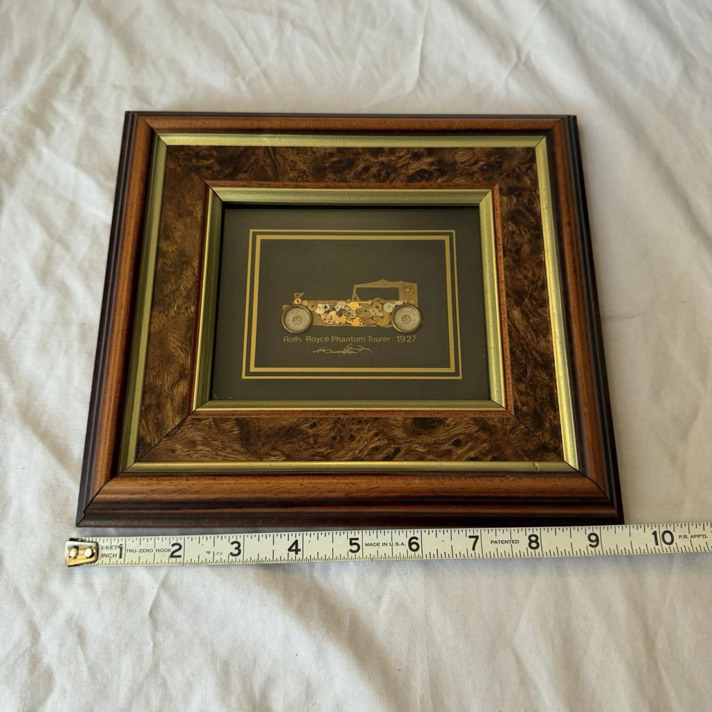 Ken Broadbent Rolls Royce Phantom 1927 Clockwork Parts Collage Framed Art