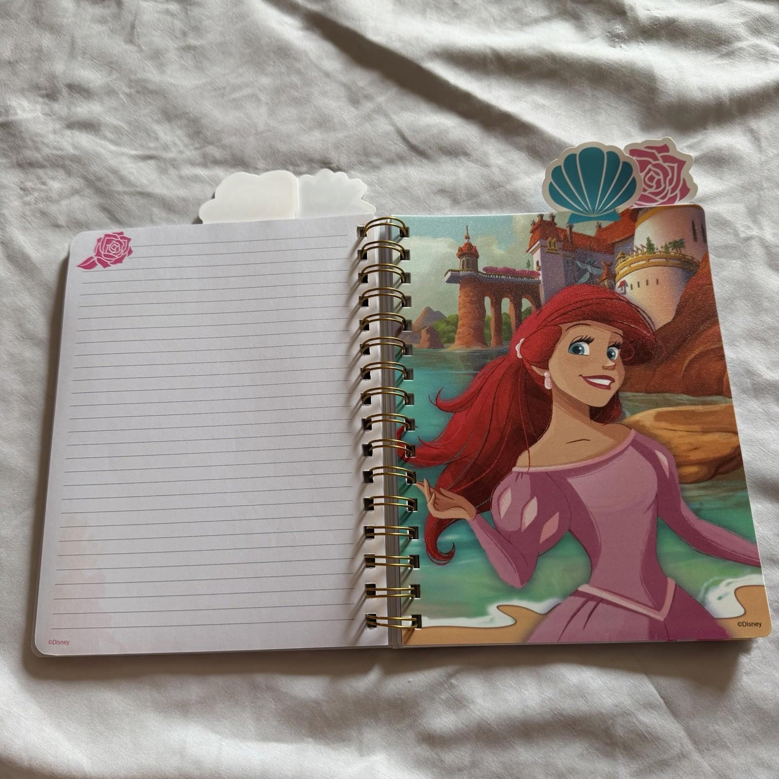 Disney Princess Spiral Journal Notebook 96 Sheets Tiana Rapunzel Ariel
