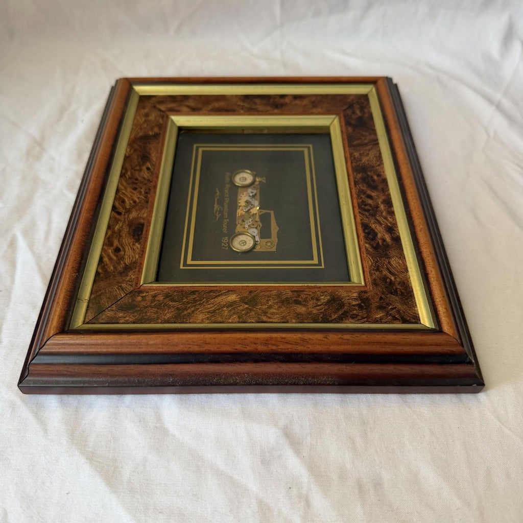 Ken Broadbent Rolls Royce Phantom 1927 Clockwork Parts Collage Framed Art