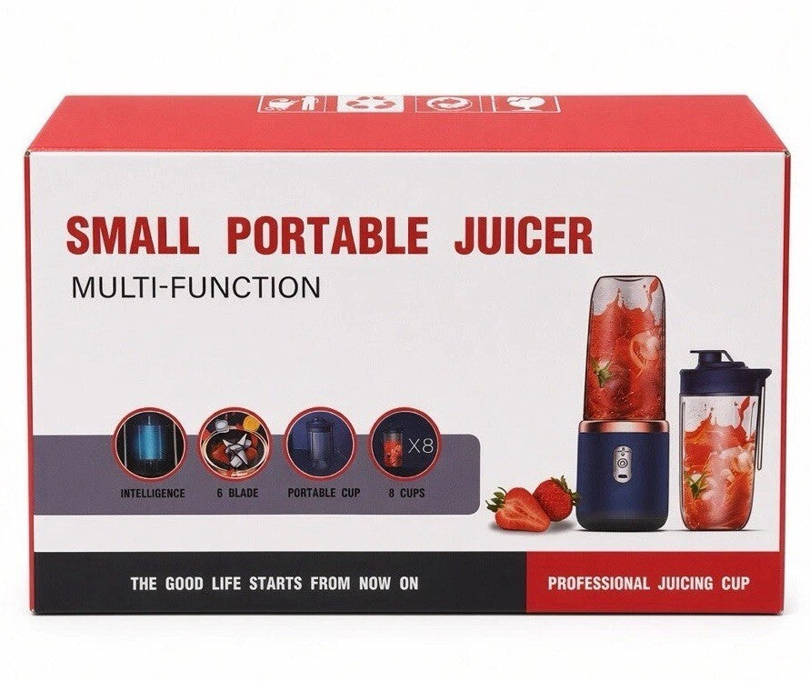 Small Portable Juicer 400ml USB Blender Cup 6 Blade 40W Travel Smoothie Maker