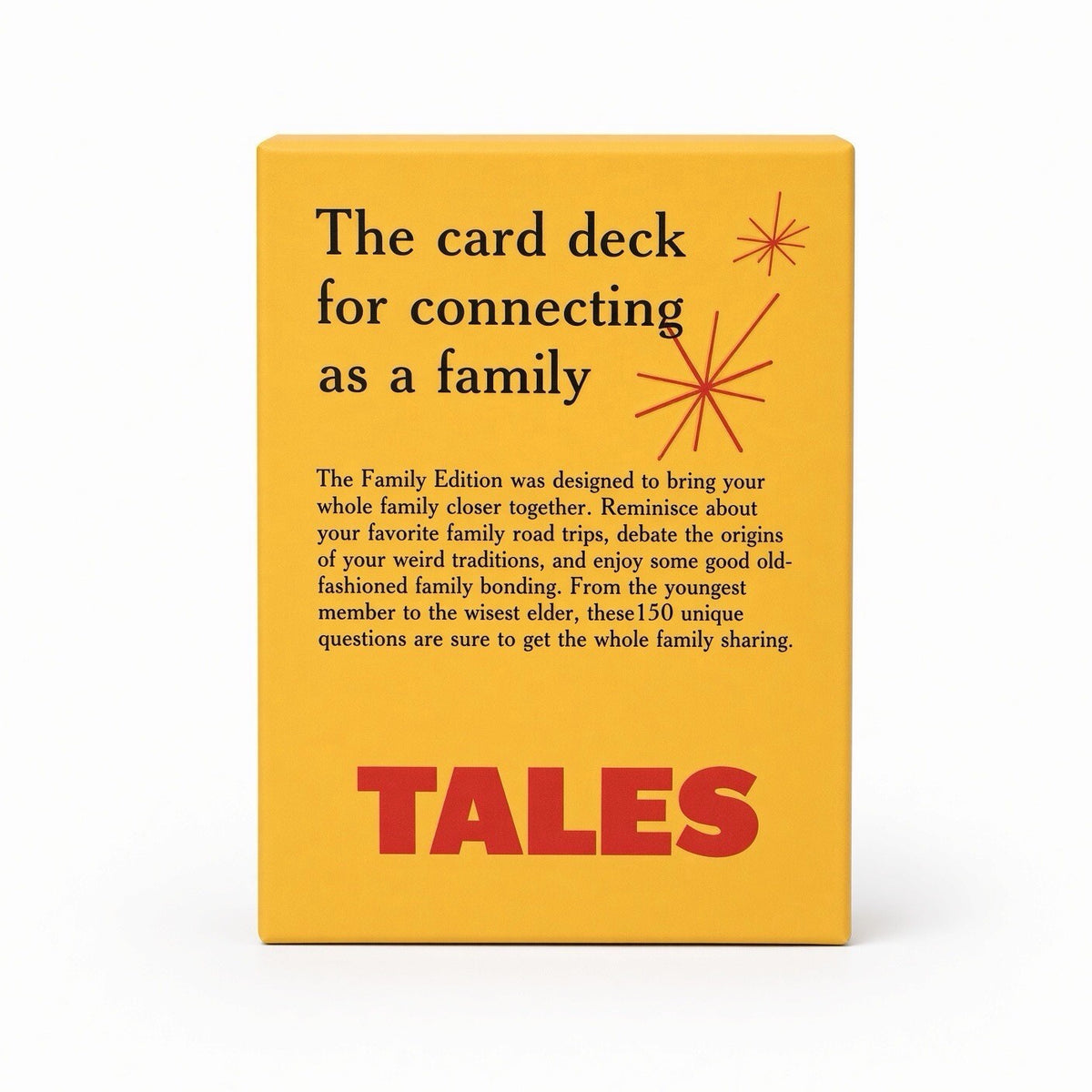 TALES Family Edition Card Game 150 Questions Family Bonding Conversation Deck