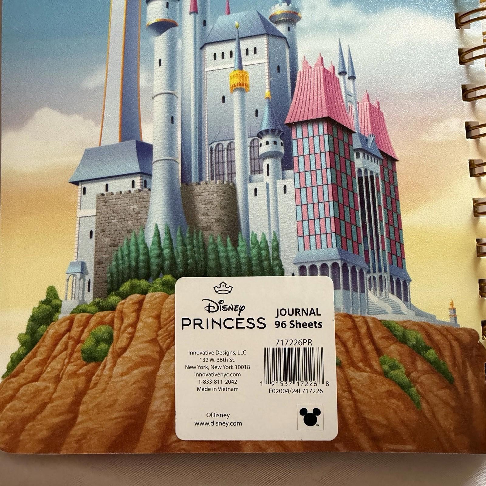 Disney Princess Spiral Journal Notebook 96 Sheets Tiana Rapunzel Ariel