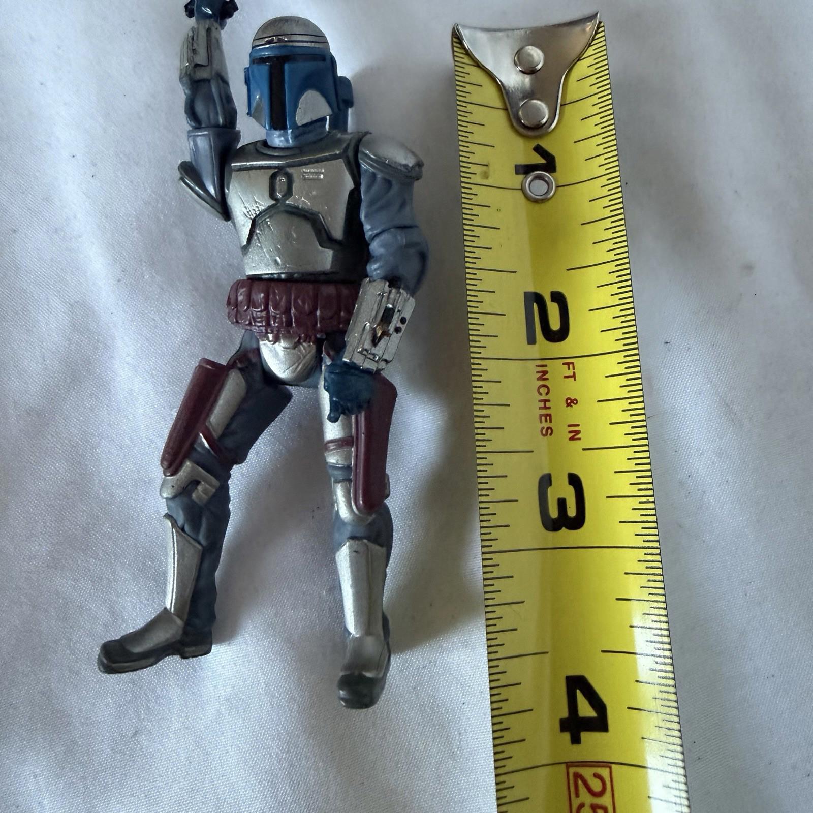 Star Wars Jango Fett 2002 Hasbro 3.75” Action Figure w Jetpack Blaster
