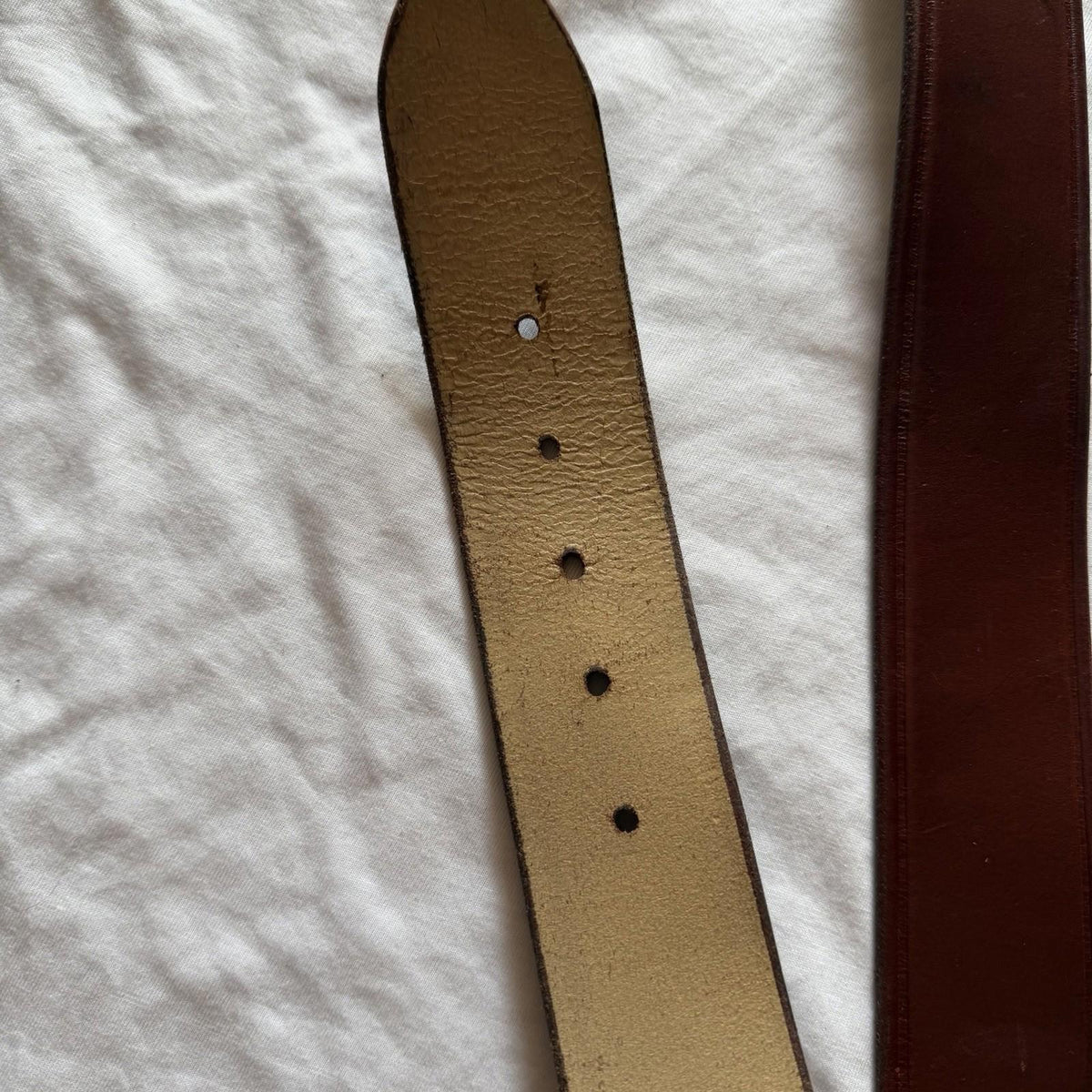 Vintage Cabela’s Brown Leather Belt Size 50 XXL 97-50 Stamp