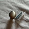 RH Round Cabinet Knob - Brushed Nickel, New w/ Screw, India