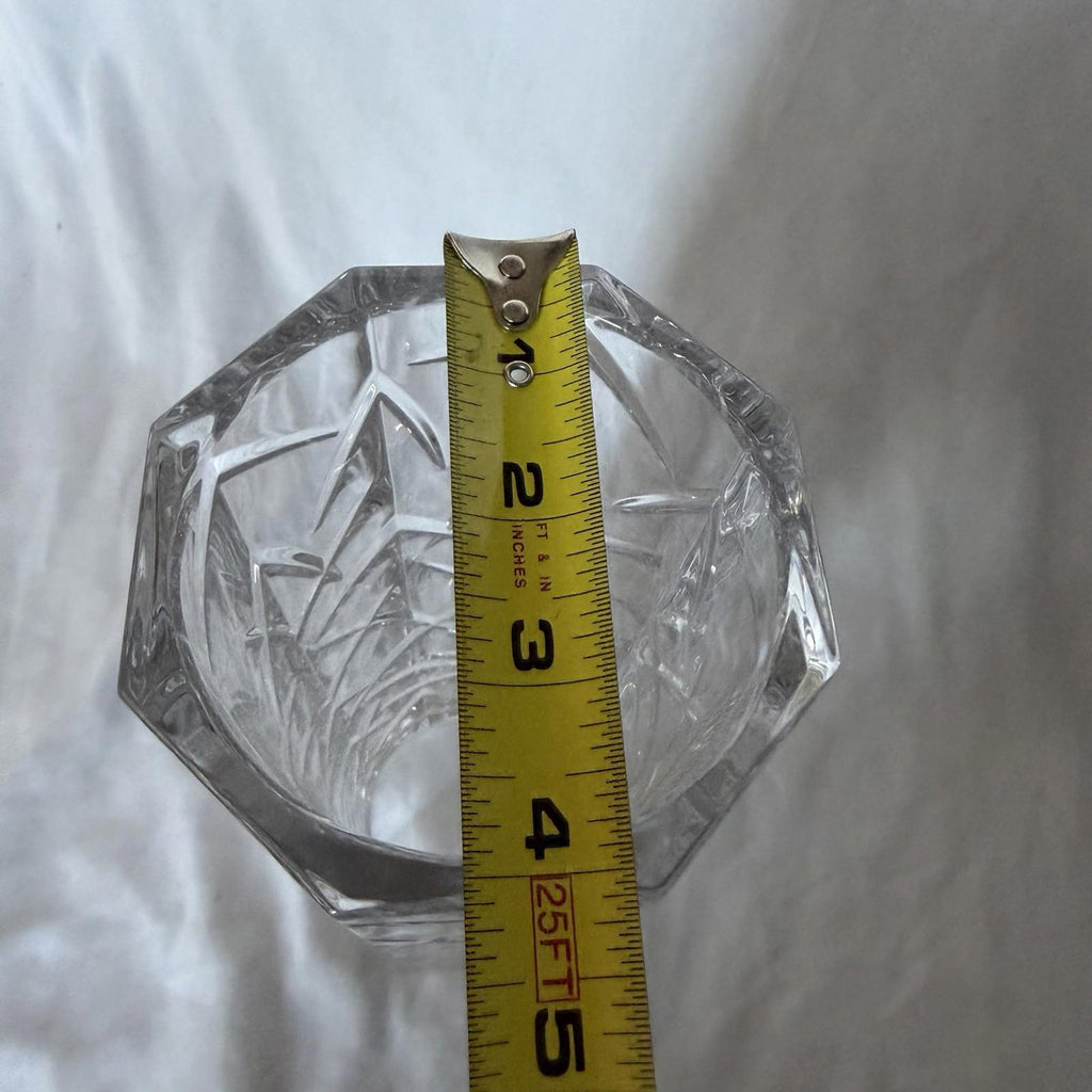 Marquis by Waterford Crystal Tall Vase Geometric Cut Hexagon Germany 10”