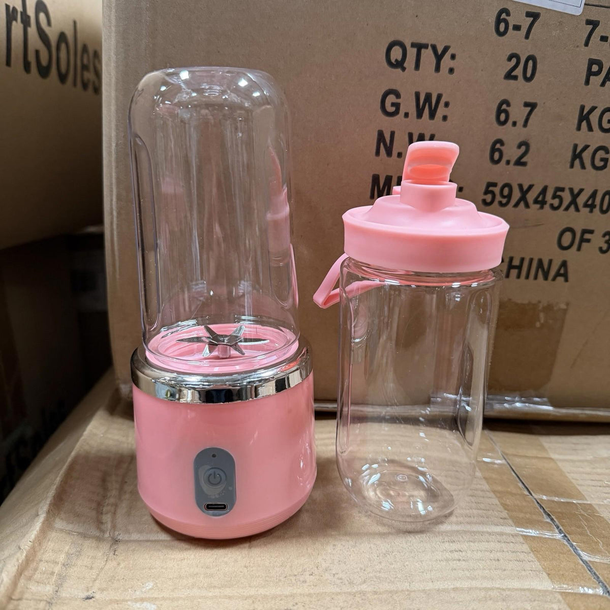 Small Portable Juicer 400ml USB Rechargeable - 10 Blade Multi-Function Blender