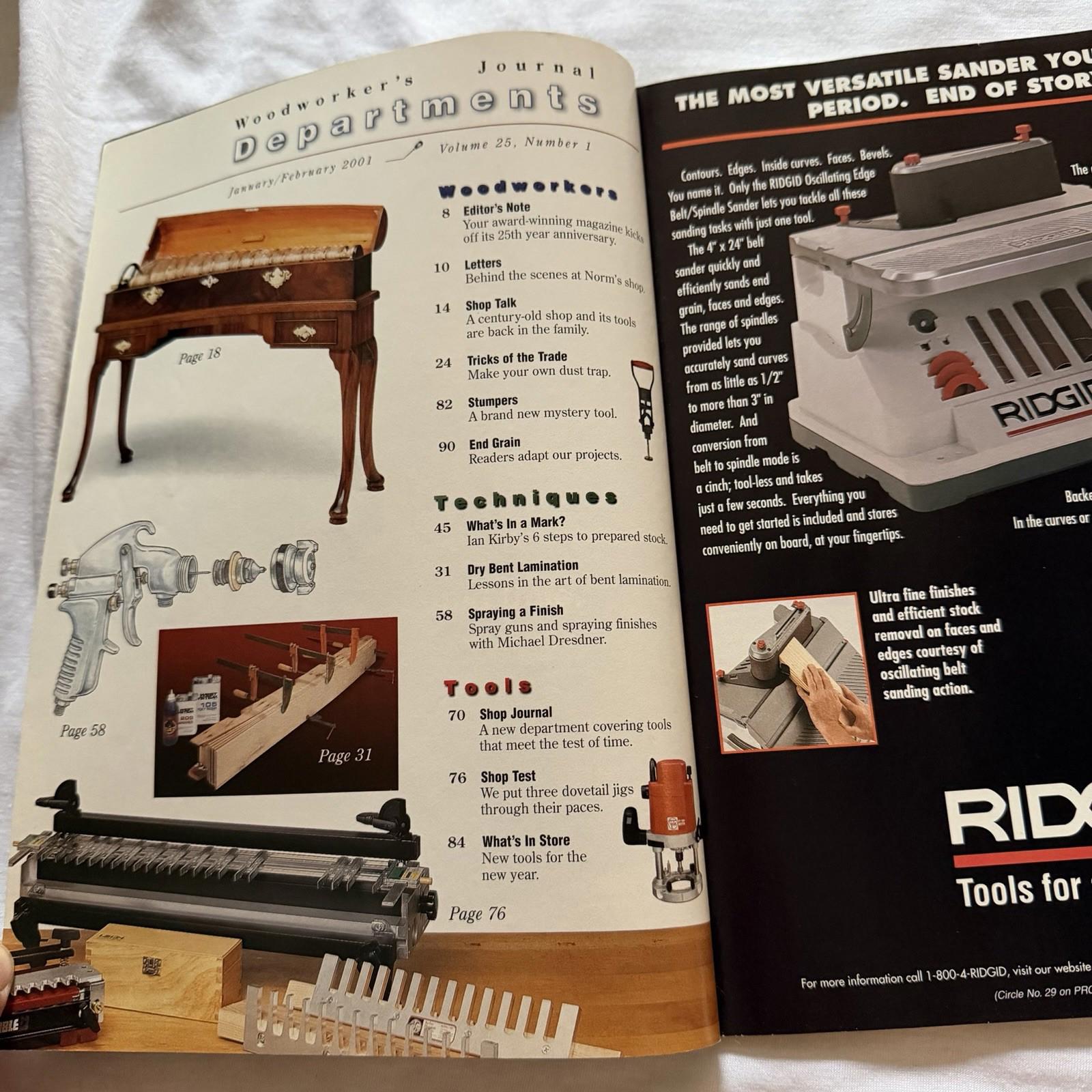 Woodworker’s Journal Feb 2001 (Vol 25 #1) – 25th Anniversary Issue