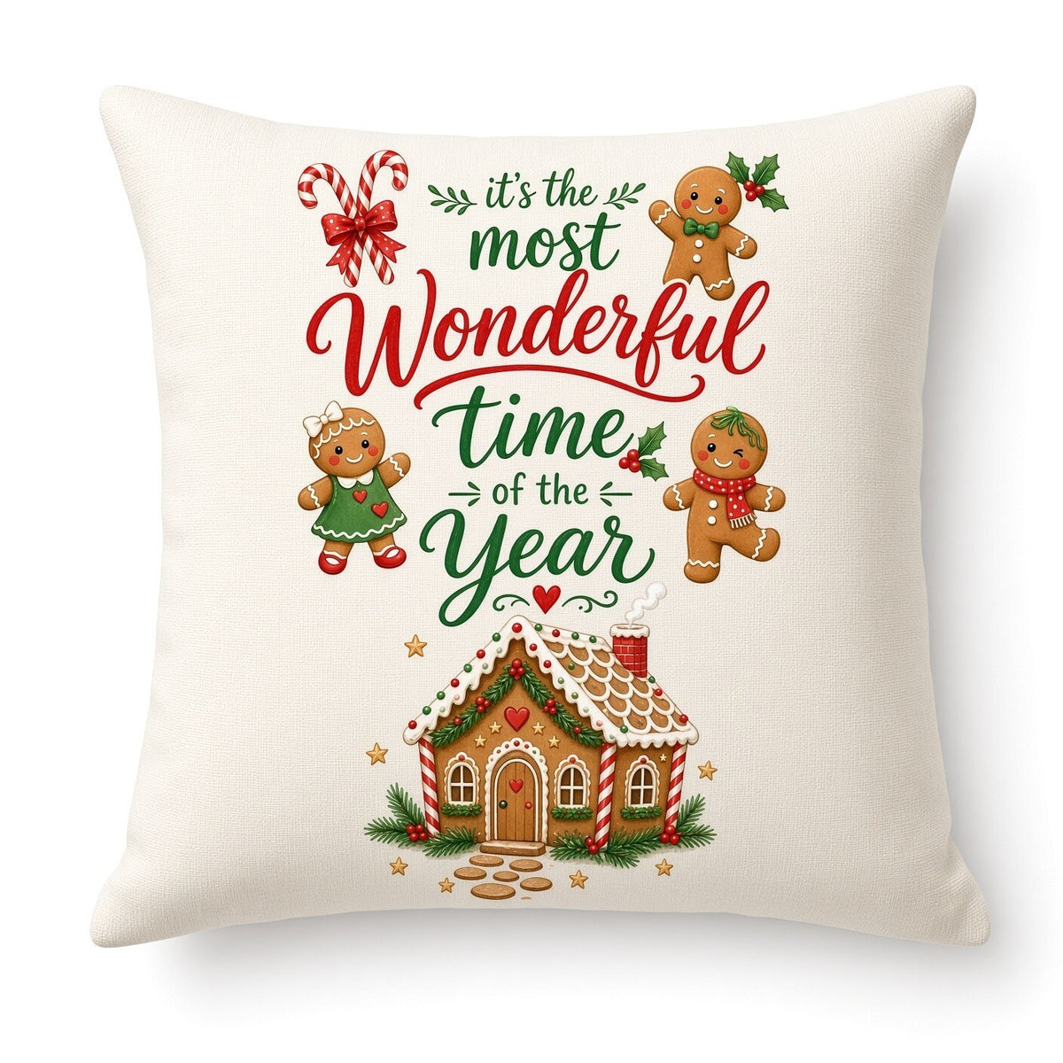 4pcs 10in Most Wonderful Time Year Gingerbread DTF Transfer