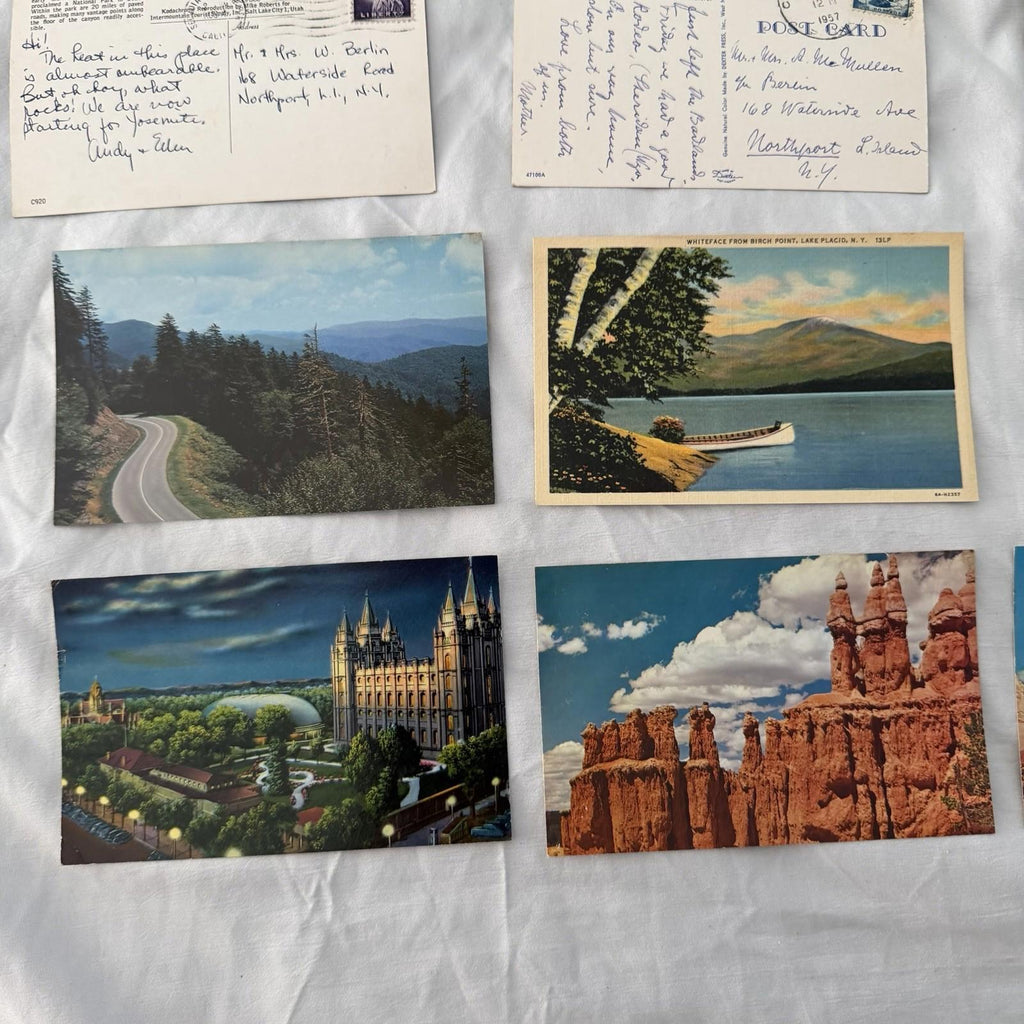 Vintage Scenic Postcards Lot - National Parks, Mountains, Lakes, Covered Bridges