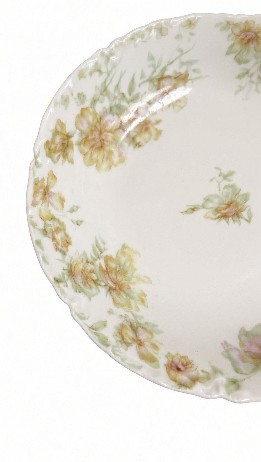 Antique Haviland France Limoges Floral Porcelain 6” Dessert Bread Plate