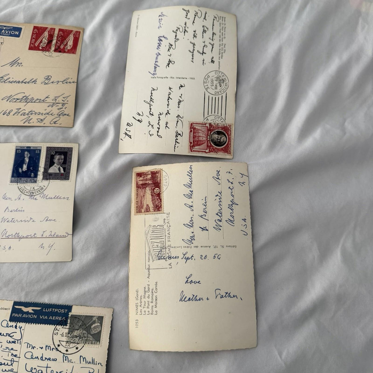 Vintage Postcards Lot - Switzerland Alps, Mexico Pyramids, Panama Canal, Europe
