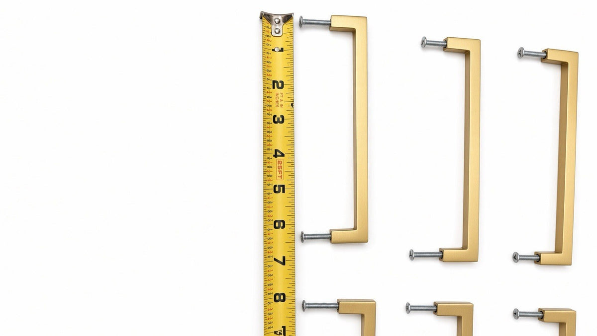 Set of 23 Brushed Gold Cabinet Drawer Pull Handles Modern Square Bar Hardware