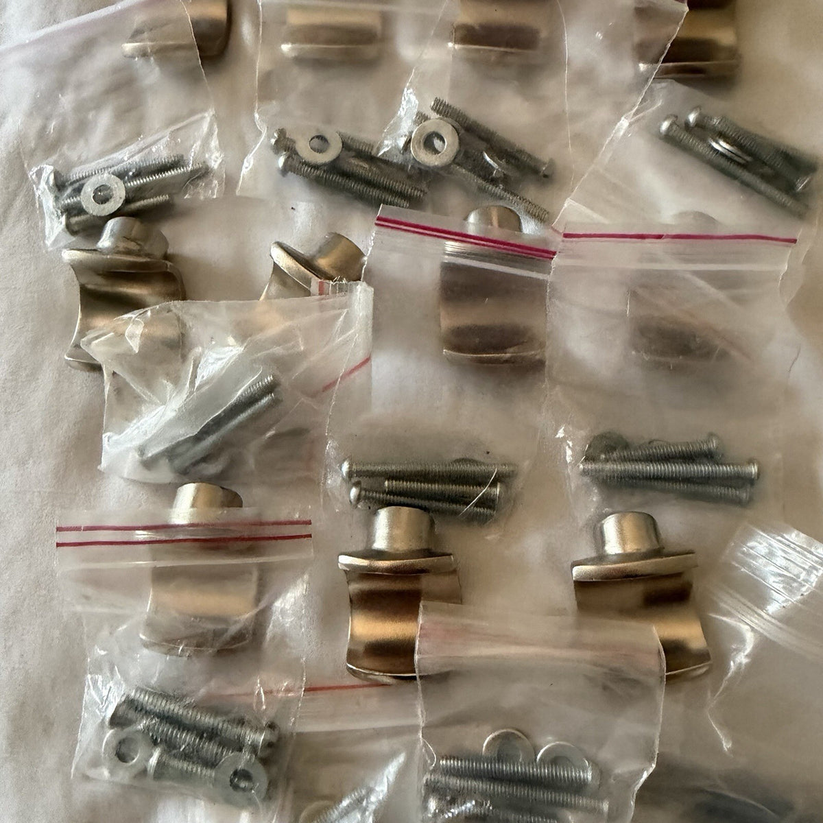 16 RH Antique Brass Finger Pulls - 11x1” 5x0.75” Edge Handles w/Screws, India