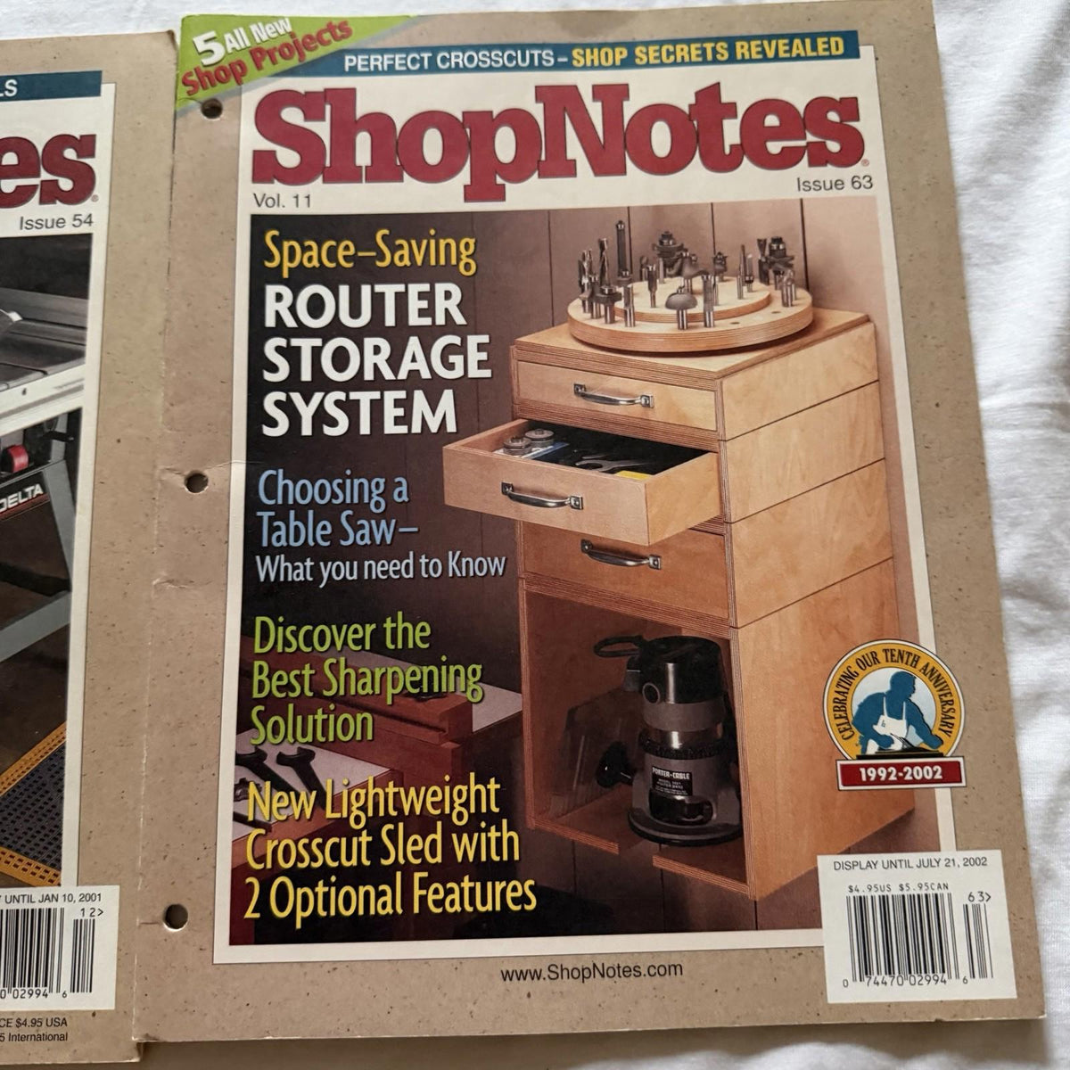 ShopNotes Magazines Vol. 9 & 11 (Issues 54, 63, 66) – Vintage Shop Projects