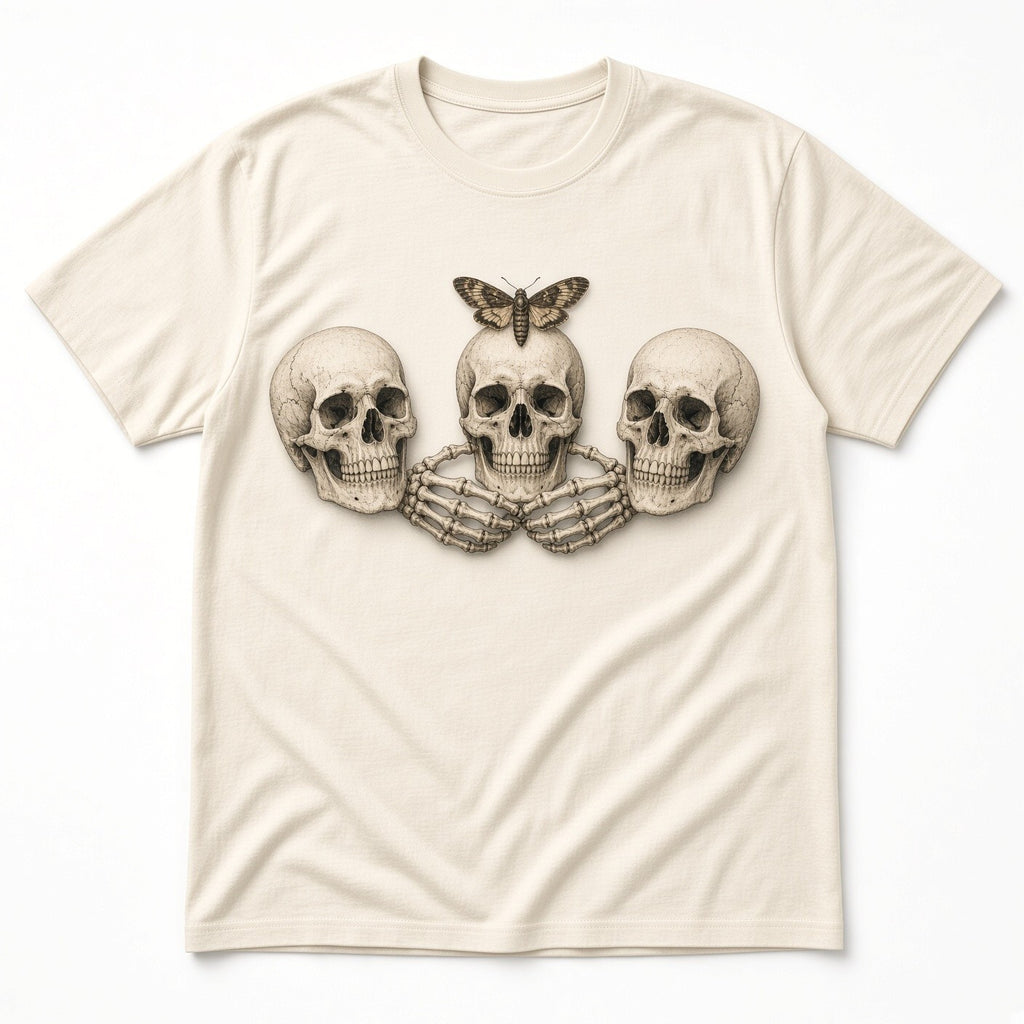 4Pcs 10" Triple Skull Moth Skeleton Hands DTF Transfer Heat Press