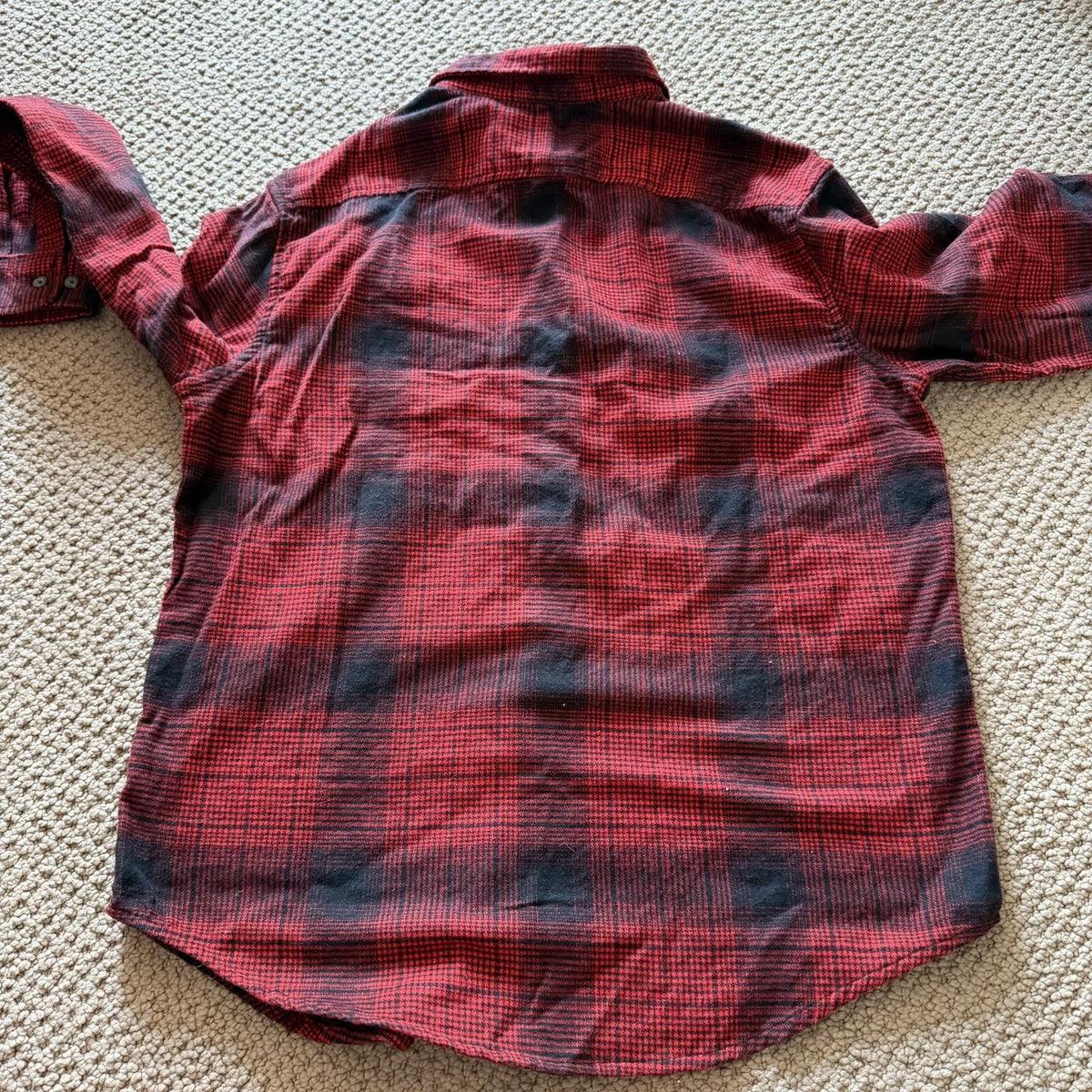 NWT Goodfellow & Co Red Black Plaid Flannel Button-Down Shirt Men's M