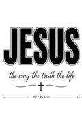 4PCS 10in DTF Transfer Jesus The Way The Truth The Life Christian