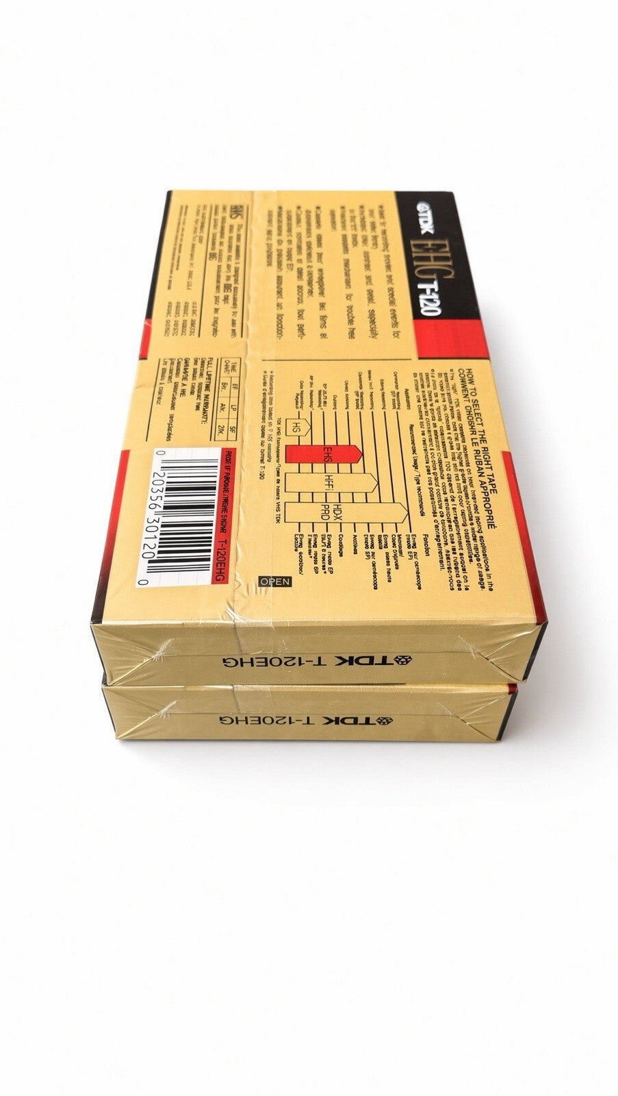 2 Pack TDK EHG T-120 VHS Sealed Extra High Grade Super Avilyn Blank Tape NOS