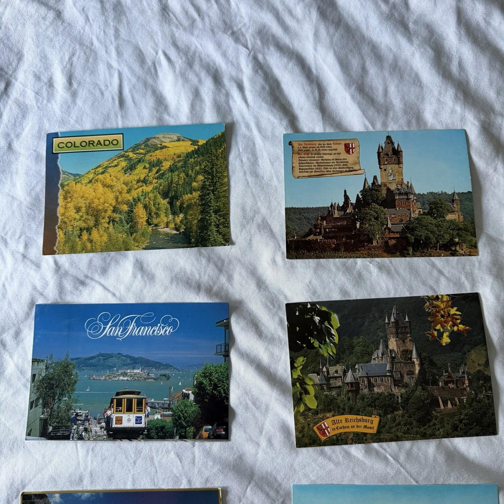 Vintage Postcards Lot - San Francisco, Zion, Redwoods, Castles & Beaches