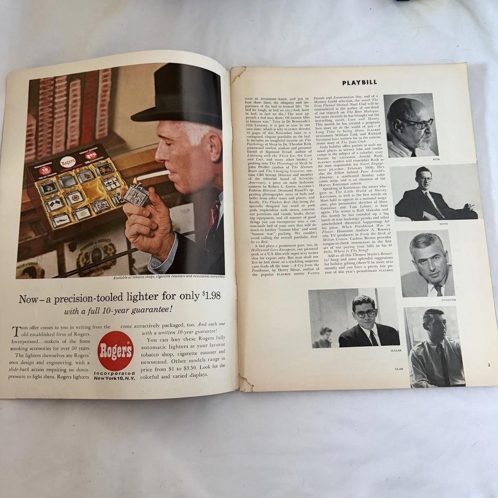 Playboy Magazine November 1959 Vintage Bunny Bartender Cover
