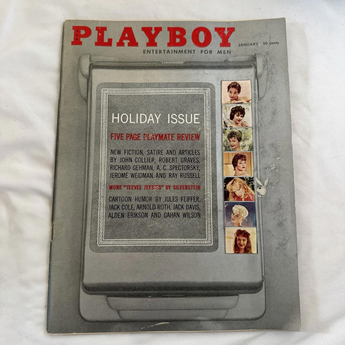 Vintage Playboy January 1960 Holiday Issue: Stella Stevens Playmate & TV Theme