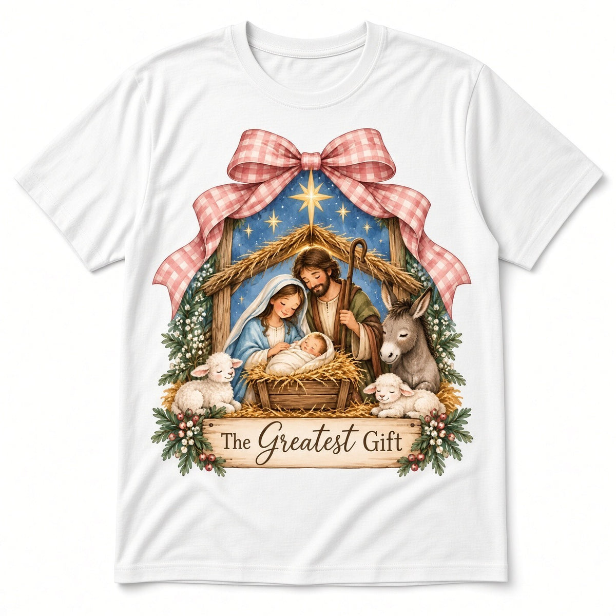 4PCS 10in Greatest Gift Nativity Christmas DTF Transfers