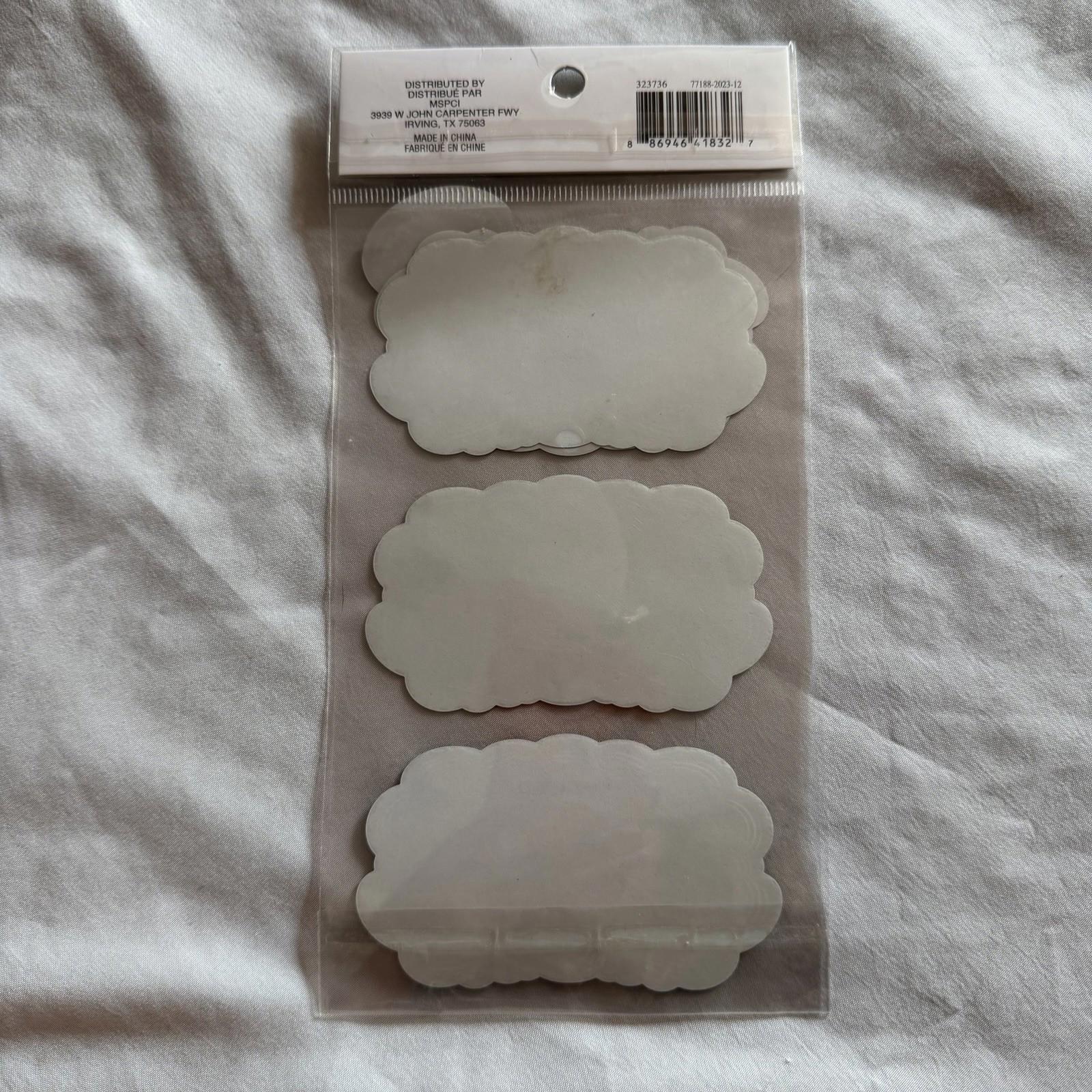 Recollections 9-Pack Scalloped Chalkboard Labels Black Ornate Frames for Jars