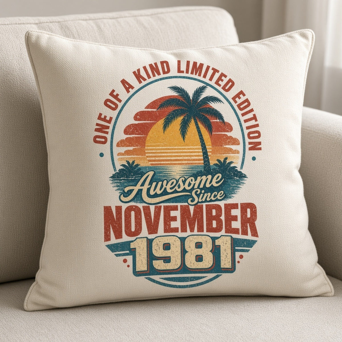 4pk 10" Awesome Since November 1981 Limited Edition Sunset DTF Transfer