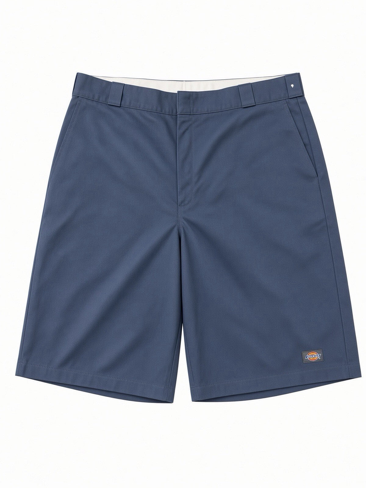 Dickies Loose Fit Work Shorts Men Size 42 Navy Blue Twill Cargo Logo Patch