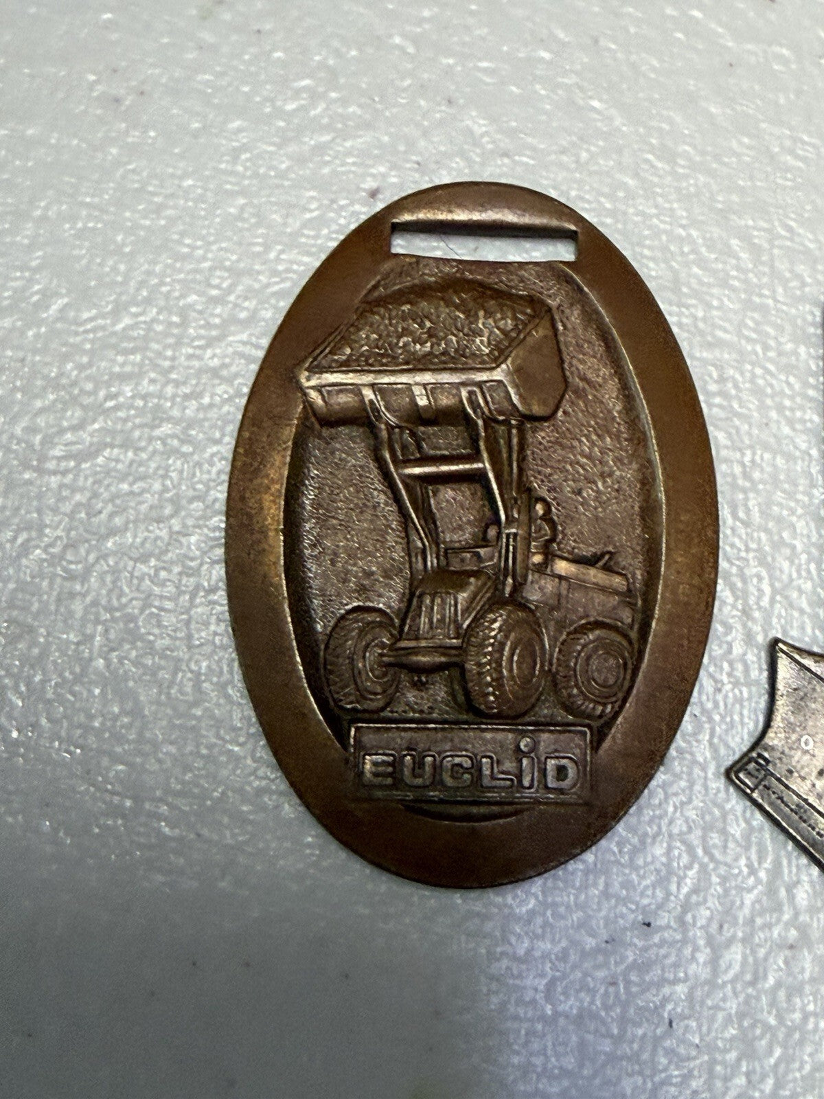 Vintage Euclid Heavy Equipment Metal Belt Buckles PK2 Dump Truck & C-6 Dozer