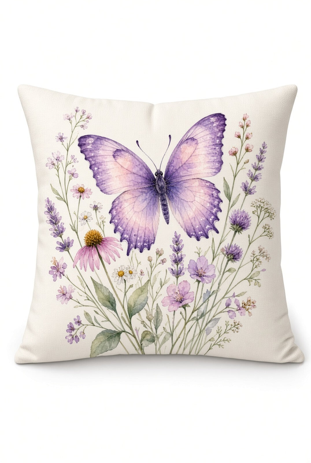 4pcs 10in Purple Butterfly Wildflower Watercolor DTF Transfer