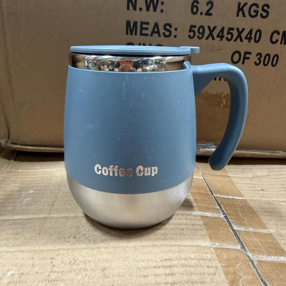 Blue Stainless Steel Coffee Cup with Lid - Insulated Travel Mug 12oz