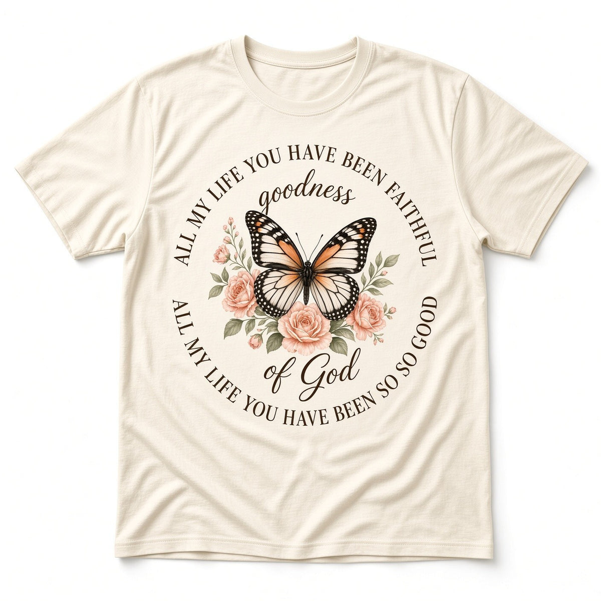 4Pcs 10" Goodness of God Butterfly Floral DTF Transfer