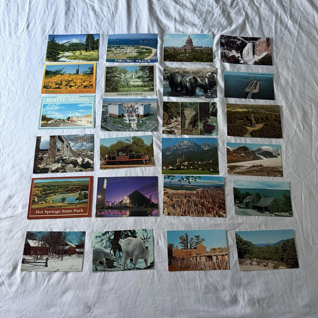 Vintage Postcard Collection - US Travel Scenes, Ghost Towns & Nature
