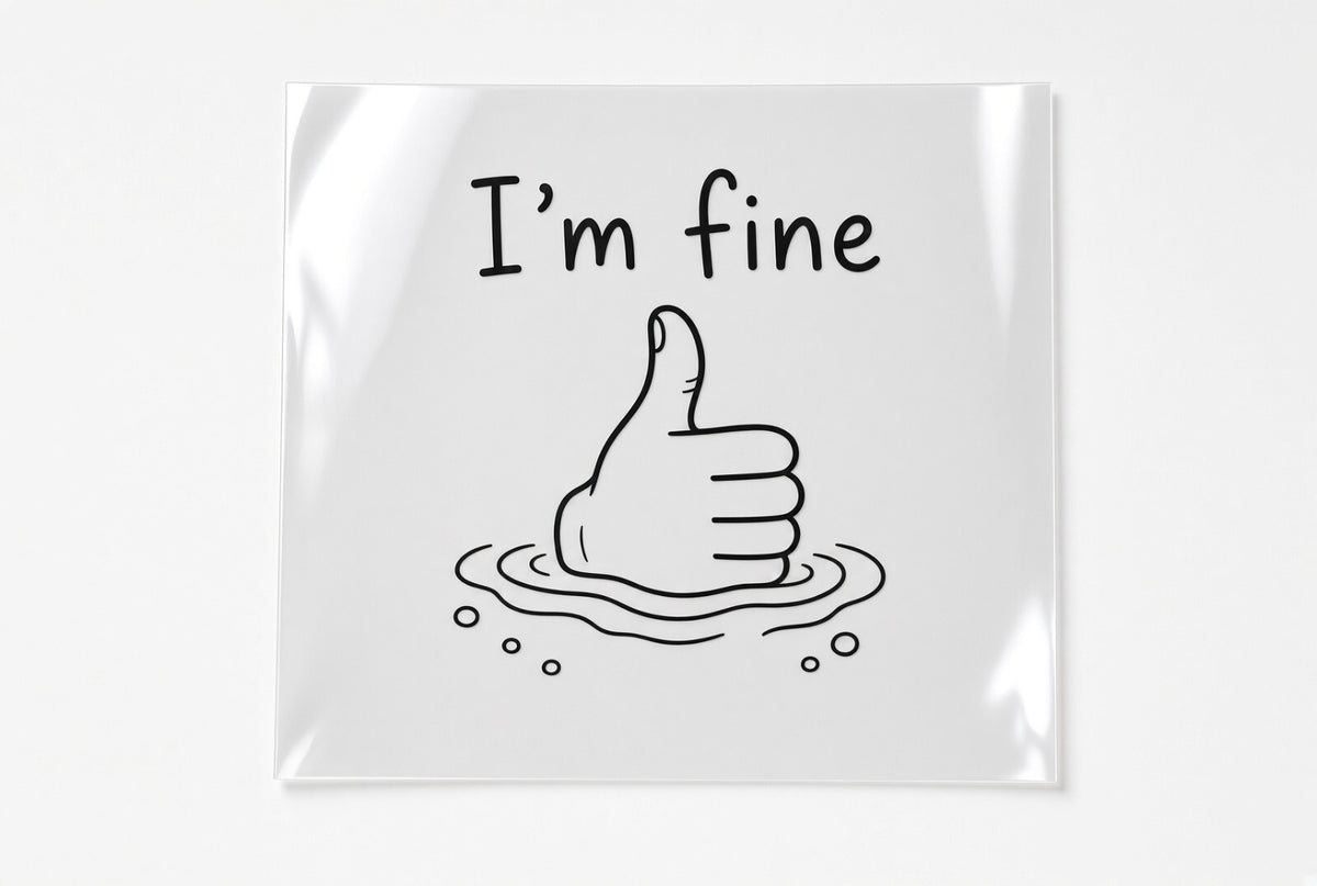 Im Fine DTF Transfer 4 Pack 10 Inch Thumbs Up Water Funny Ready To Press