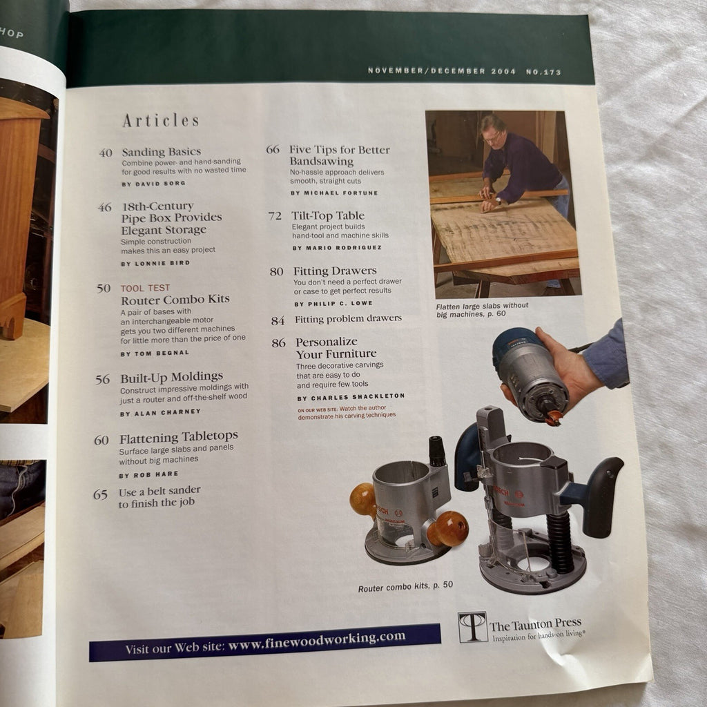 Fine Woodworking December 2004 - Build a Tilt-Top Table!