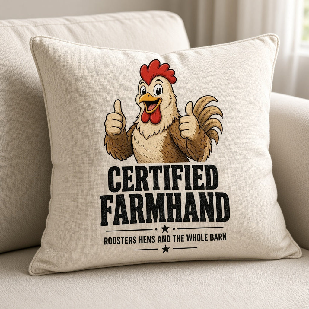4pc 10" Certified Farmhand Rooster Hens Whole Barn Funny DTF Transfer Ready Pres