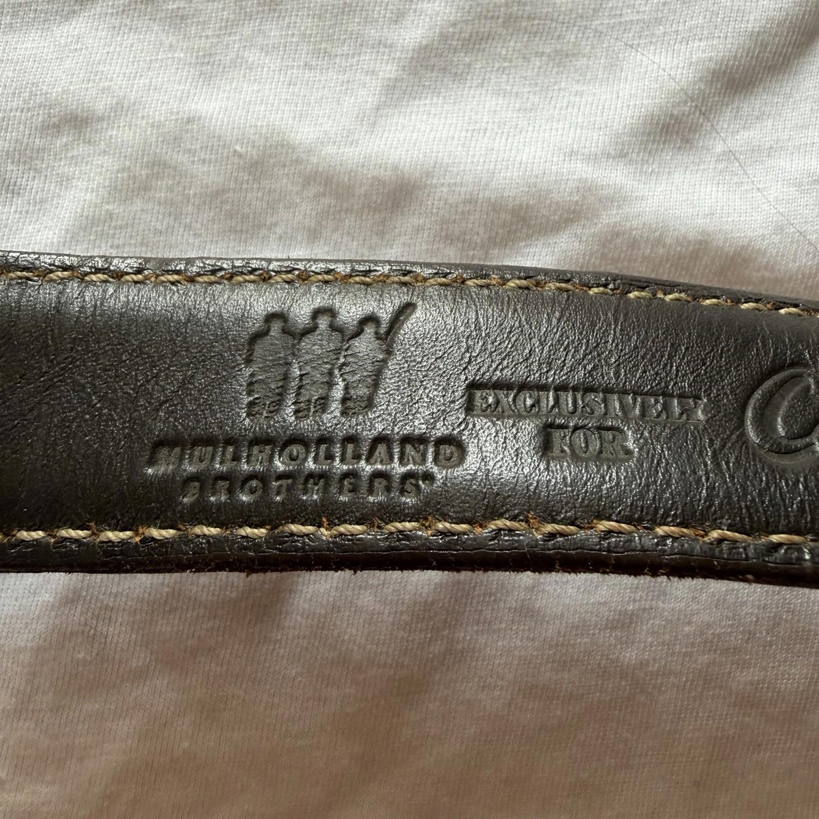 Vintage Mulholland Bros Cabela’s Leather Belt Strap Scorpion Conchos Sz 52