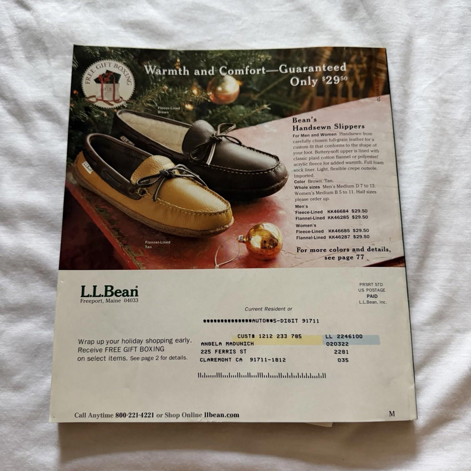 L.L.Bean Christmas 2004 Catalog – Vintage Holiday Wishbook Cover & Contents