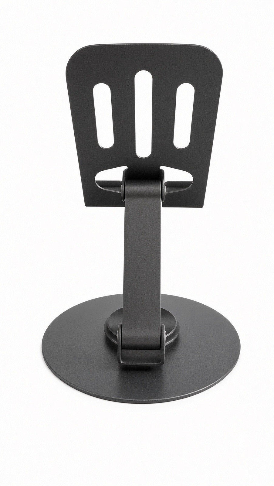 Metal Desktop Phone Stand Adjustable Tablet Holder 360 Rotate Foldable Grey